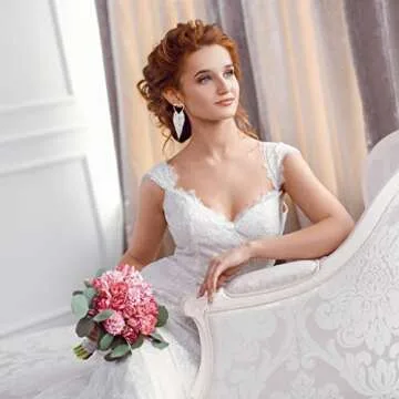 Stylish Silver Heart Rhinestone Drop Earrings for Women