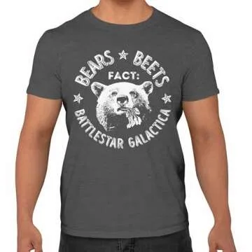 Feisty and Fabulous Dwight, Office, Bears Eat Beets Shirt, Schrute Quote, Large, Gray