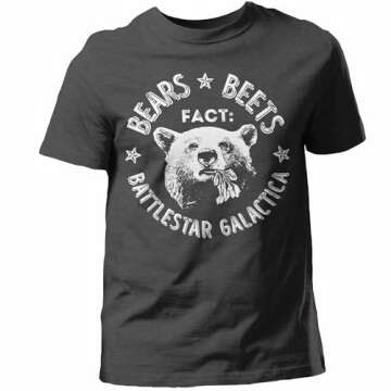 Feisty and Fabulous Dwight, Office, Bears Eat Beets Shirt, Schrute Quote, Large, Gray