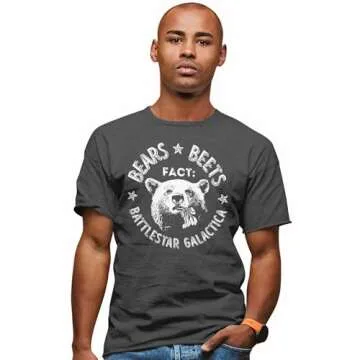 Feisty and Fabulous Dwight, Office, Bears Eat Beets Shirt, Schrute Quote, Large, Gray