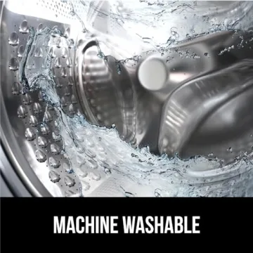 GORILLA GRIP Patented Bath Tub Shower Mat, 35x16 Washable Bathtub Floor Mats, Suction Cups and Drain Holes to Keep Tubs Clean, White