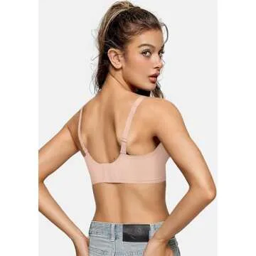 OEAK Women's Comfortable Deep V Push Up Seamless Bras