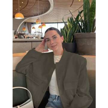 Stylish Megfie Womens Cropped Bomber Jacket - Fashionable & Functional