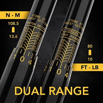 LEXIVON Click Torque Wrench 10-80 Ft-Lb Precision Tool