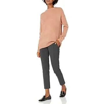 Lark & Ro Women's Boucle Mock Neck Oversized Sweater