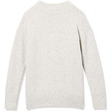 Lark & Ro Women's Boucle Mock Neck Oversized Sweater