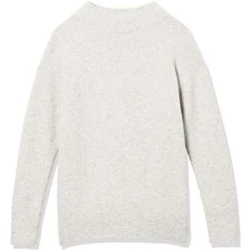 Lark & Ro Women's Boucle Mock Neck Oversized Sweater