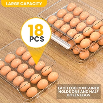 Utopia Kitchen Rolling Egg Container for Refrigerator