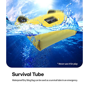 GOOSPERY Waterproof Floating Pouch Dry Bag with Adjustable Crossbody Strap, Floating Pouch for Water Activity, Snorkeling, Swimming, Kayaking - Yellow