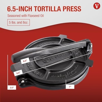 Victoria Cast Iron Tortilla Maker - 6.5 Inches