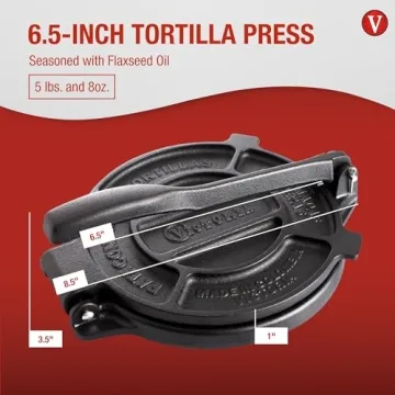 Victoria Cast Iron Tortilla Maker - 6.5 Inches