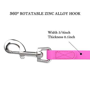 Waterproof Long Leash Durable Dog Recall Training Lead Great for Outdoor Hiking, Training, Yard, Beach and Swimming (Purple, 30ft)