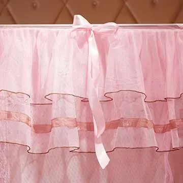 UOZZI Pink Canopy for Twin Beds - Cozy Princess Decor