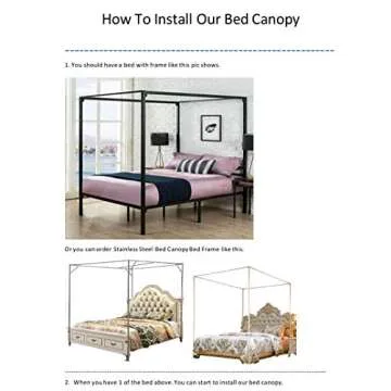 UOZZI Pink Canopy for Twin Beds - Cozy Princess Decor
