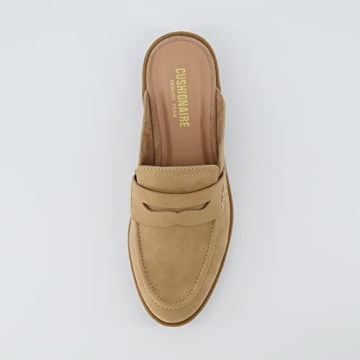 CUSHIONAIRE Women's Prescott Slip On Mule +Memory Foam, Wide Widths Available, Tan 7.5