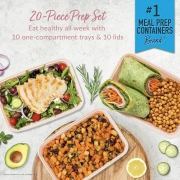 Bentgo 20-Piece BPA-Free 1-Compartment Containers