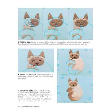 Animal Embroidery Workbook for Creative Crafters