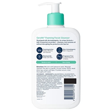 CeraVe Foaming Cleanser for Oily Skin with Hyaluronic Acid