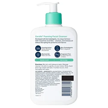 CeraVe Foaming Cleanser for Oily Skin with Hyaluronic Acid