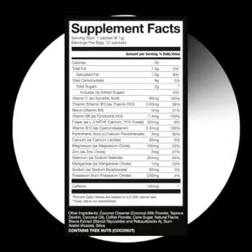 HALO Sport Iced Vanilla Latte - Instant Energy Drink Powder – Healthy Coffee Mix Hydration Electro...