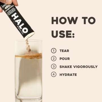 HALO Sport Iced Vanilla Latte - Instant Energy Drink Powder – Healthy Coffee Mix Hydration Electrolytes, Caffeine, Vitamins and Minerals 20 Calories Keto Low Calorie 1 x 12 Sticks, 1.0 grams