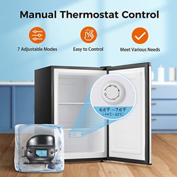 Compact Kismile Small Freezer, 3.0 Cu.ft Energy Efficient