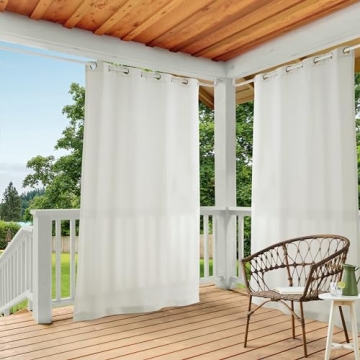 Elegant Light Filtering Indoor Outdoor Curtain Panel Set - 54x84