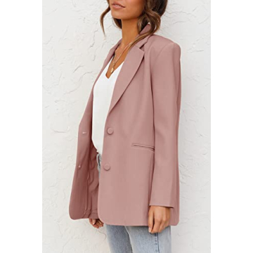 Stylish Oversized Pink Blazer for Women - Casual & Office