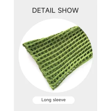 KEOMUD Mesh Crochet Crop Top Stylish Beach Cover-Up