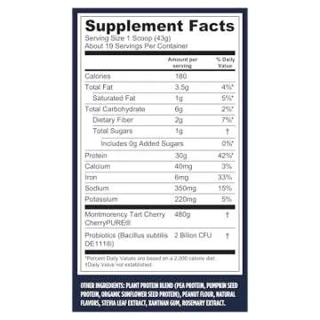 Vega Premium Sport Protein Peanut Butter Protein Powder, Vegan, Non GMO, Gluten Free Plant Based Protein Powder Drink Mix, NSF Certified for Sport, 28.7 oz