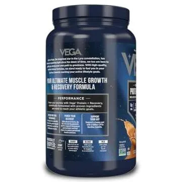 Vega Premium Sport Protein Peanut Butter Protein Powder, Vegan, Non GMO, Gluten Free Plant Based Protein Powder Drink Mix, NSF Certified for Sport, 28.7 oz