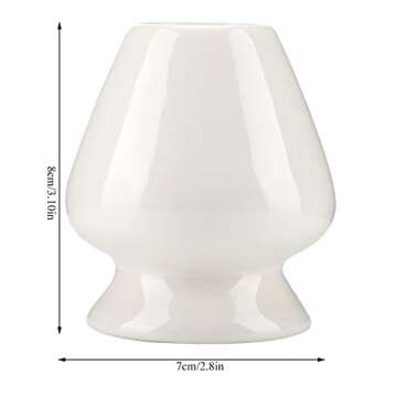 Matcha Whisk Stand, Ceramic Holder Traditional Tea Best Japanese Authentic Accessories for Matcha Chasen Matcha Green Tea Ceremony(white)