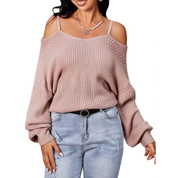 ZAFUL Cold Shoulder Sweater - Stylish & Versatile Top