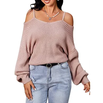 ZAFUL Cold Shoulder Sweater - Stylish & Versatile Top