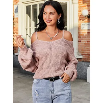 ZAFUL Cold Shoulder Sweater - Stylish & Versatile Top