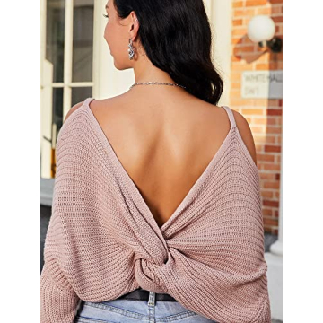 ZAFUL Cold Shoulder Sweater - Stylish & Versatile Top