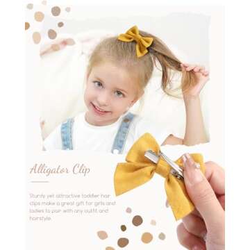doboi 40PCS Baby Hair Bows Clips - Stylish Felt Woolen Hair Accessories for Toddler Girls