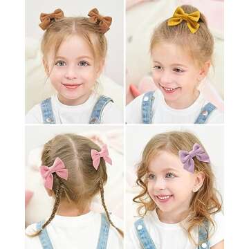 doboi 40PCS Baby Hair Bows Clips for Toddler Girls