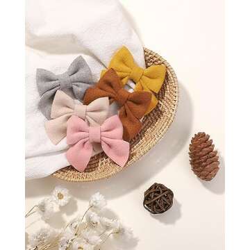 doboi 40PCS Baby Hair Bows Clips for Toddler Girls