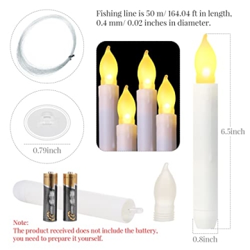Tuanse 12 Pcs Flameless Floating Candles for Elegant Decor