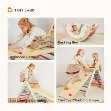 Tiny Land Pikler Triangle Set - Indoor Climbing Toy for Kids
