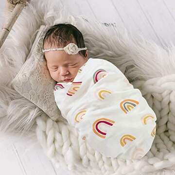 liveYOURvibe Baby Muslin Blankets Swaddle Swaddling