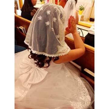 Leimandy Flowergirl Veil - First Communion Lace Headwrap