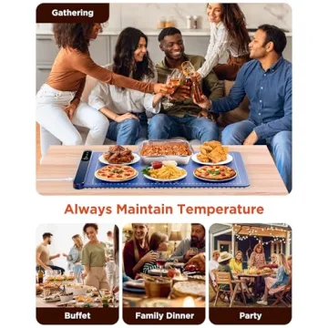 FEPPO Food Warming Mat with Adjustable Temperature Control
