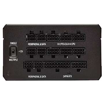 Corsair HX Series, HX1000, 1000 Watt, Fully Modular Power Supply, 80+ Platinum Certified, CP-9020139-NA