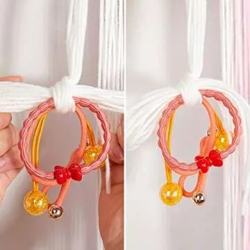 Beinou Unicorn Hair Clips Holder With Rainbow Tassels