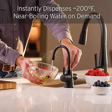 InSinkErator Stainless Steel Tank HOT250 System - Instant Hot/Cold Matte Black Faucet
