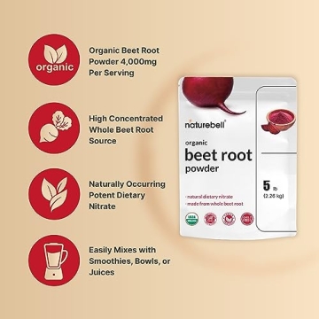NatureBell Organic Beet Root Powder - 5Lbs of Health