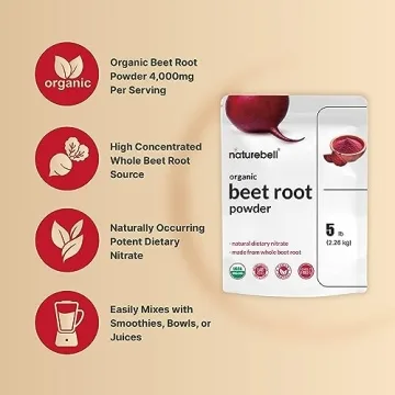 NatureBell Organic Beet Root Powder - 5Lbs of Health