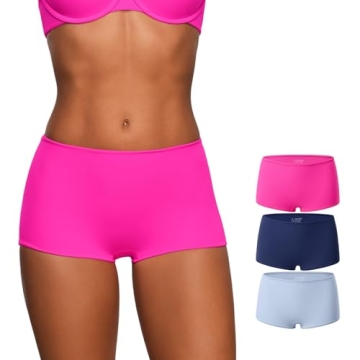 INLYRIC Women's Inbarely Plus Boyshorts - Super Soft Full Coverage Underwear 3 Pack